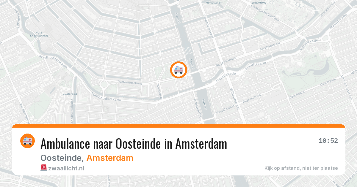 Ambulance naar Oosteinde in Amsterdam — 31 mrt 2026