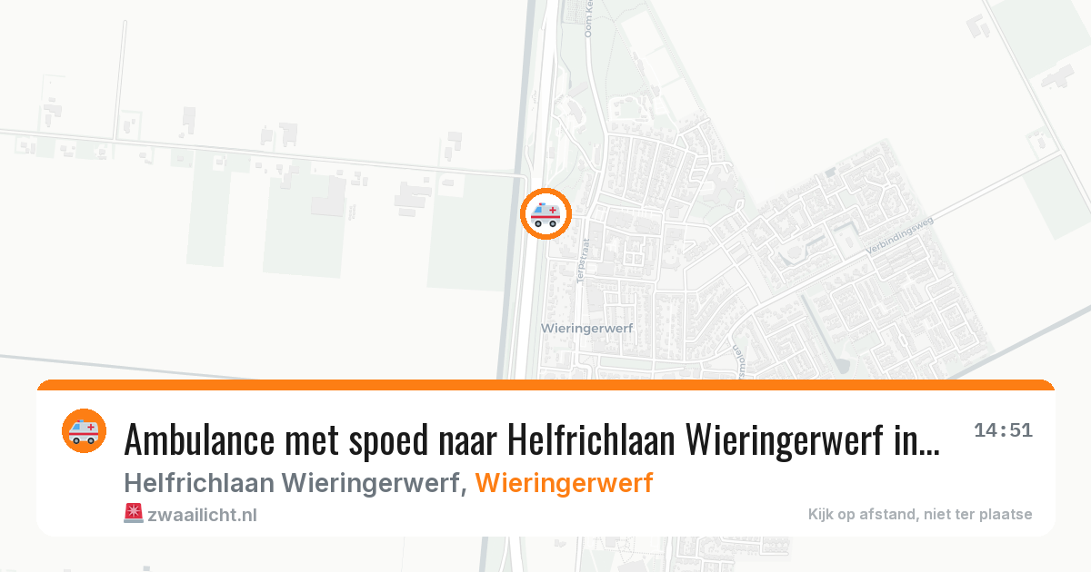 Ambulance met spoed naar Helfrichlaan Wieringerwerf in Wieringerwerf — 2 mei 2026
