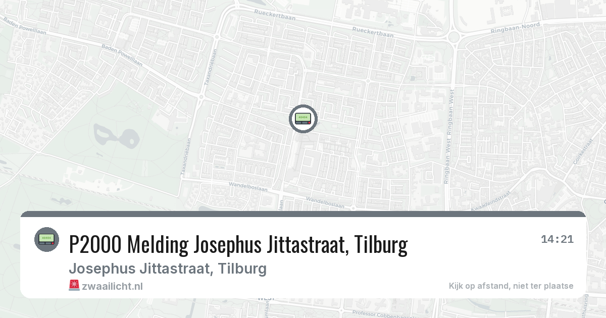 P2000 Melding Josephus Jittastraat, Tilburg — 27 jul 2026