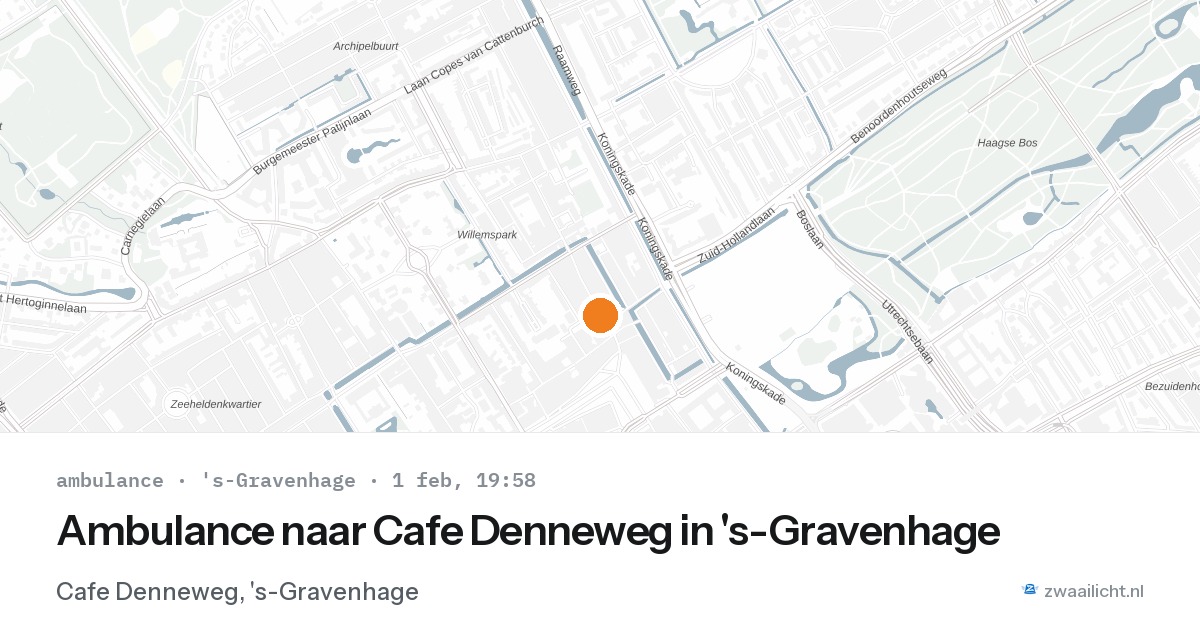 Ambulance naar Cafe Denneweg in 's-Gravenhage — 1 feb 2026
