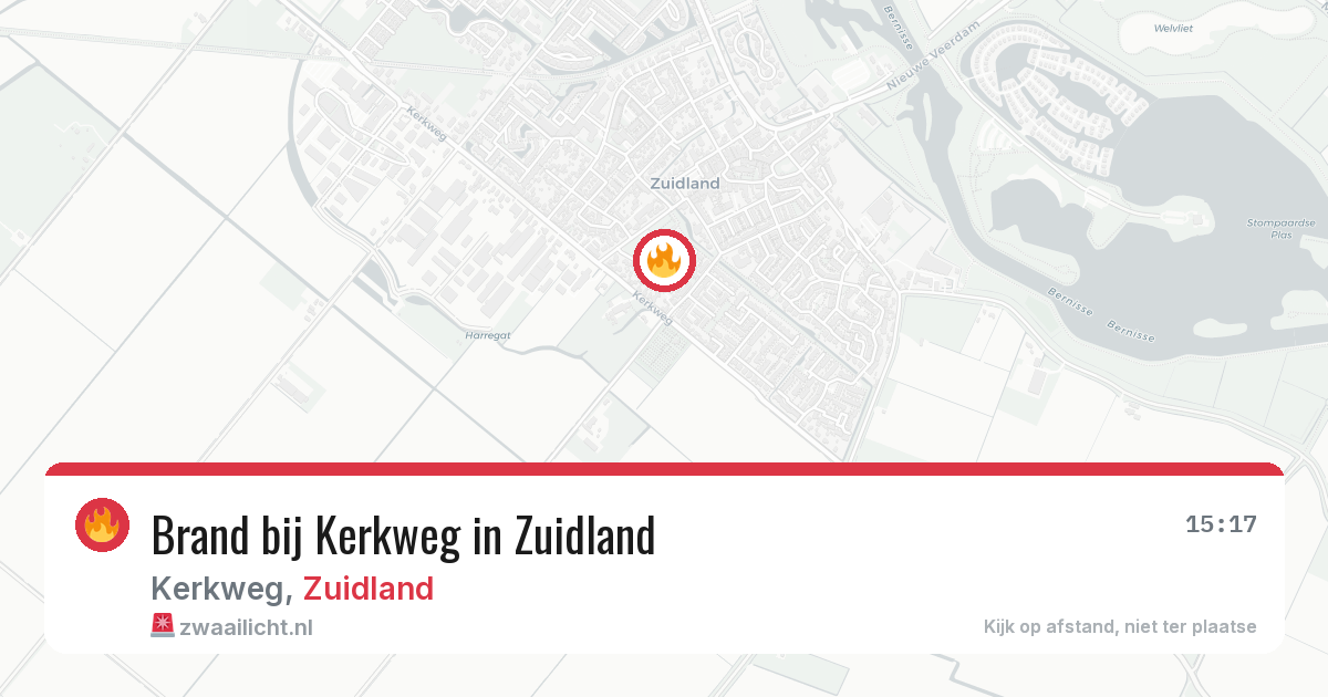 Brand bij Kerkweg in Zuidland — 24 jun 2026