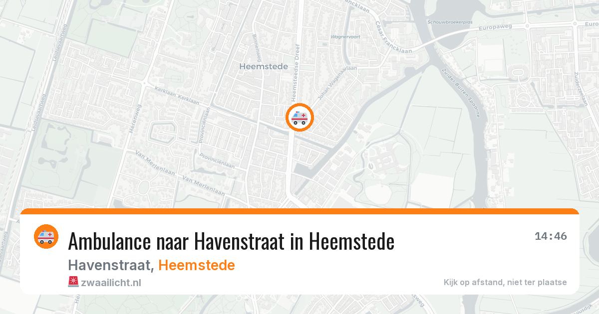 Ambulance naar Havenstraat in Heemstede — 20 jun 2026
