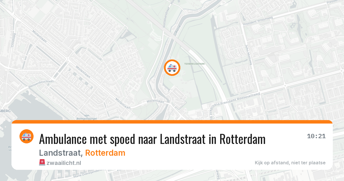 Ambulance met spoed naar Landstraat in Rotterdam — 10 jun 2026