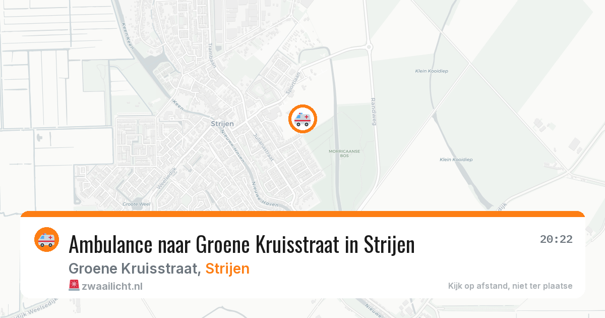 Ambulance naar Groene Kruisstraat in Strijen — 11 mei 2026