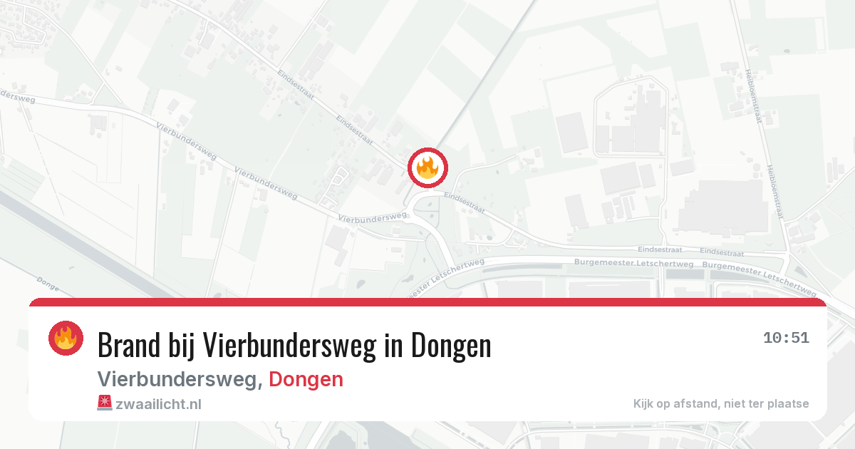 Brand bij Vierbundersweg in Dongen — 25 jul 2026