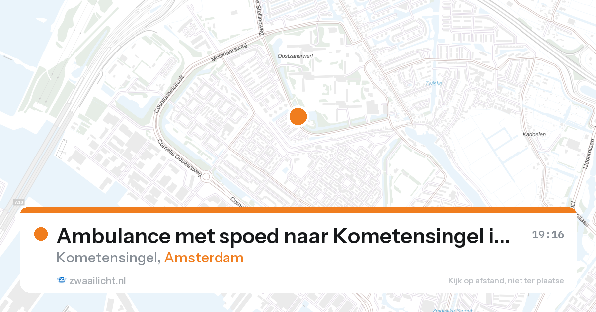 Ambulance met spoed naar Kometensingel in Amsterdam — 26 aug 2026