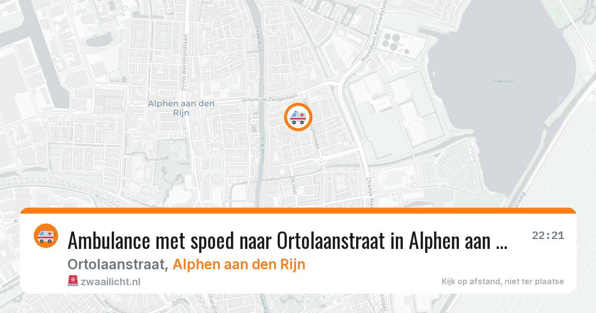Ambulance met spoed naar Ortolaanstraat in Alphen aan den Rijn — 27 mrt 2026