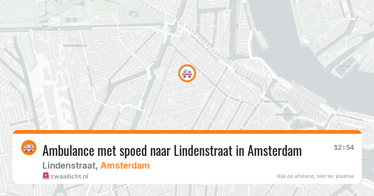 Ambulance met spoed naar Lindenstraat in Amsterdam — 6 mei 2026