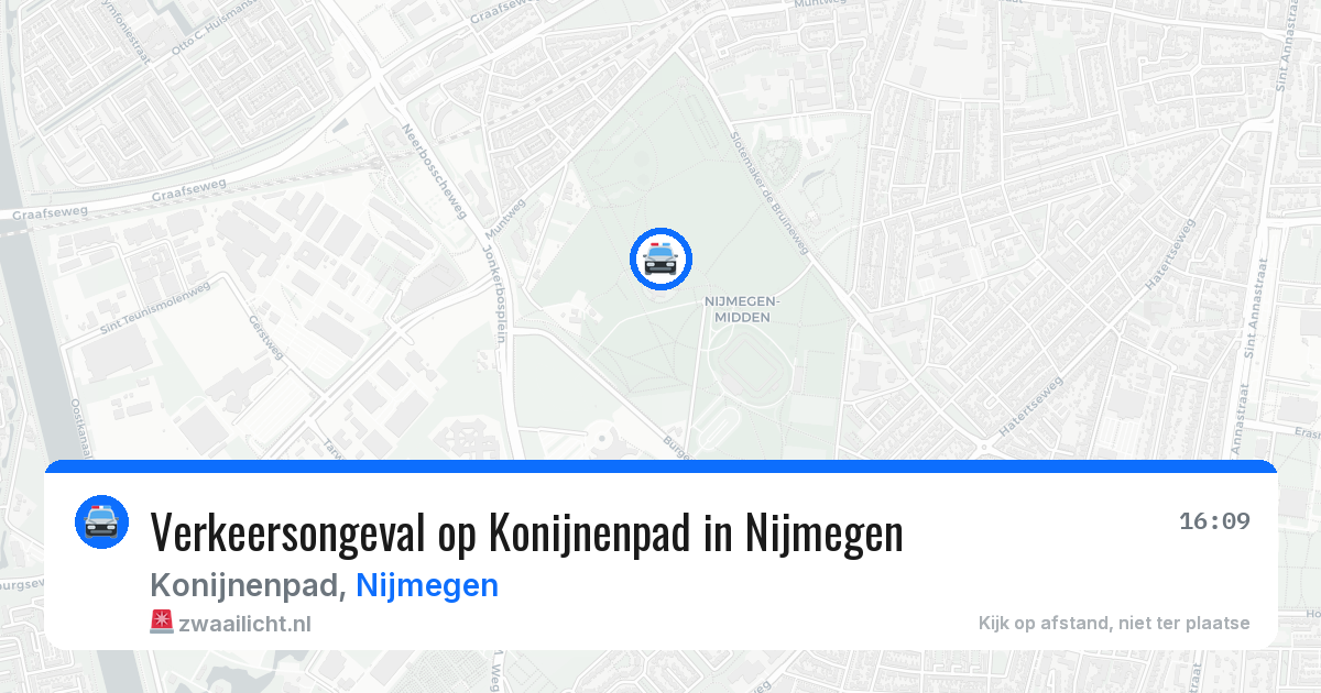 Verkeersongeval op Konijnenpad in Nijmegen — 2 apr 2026