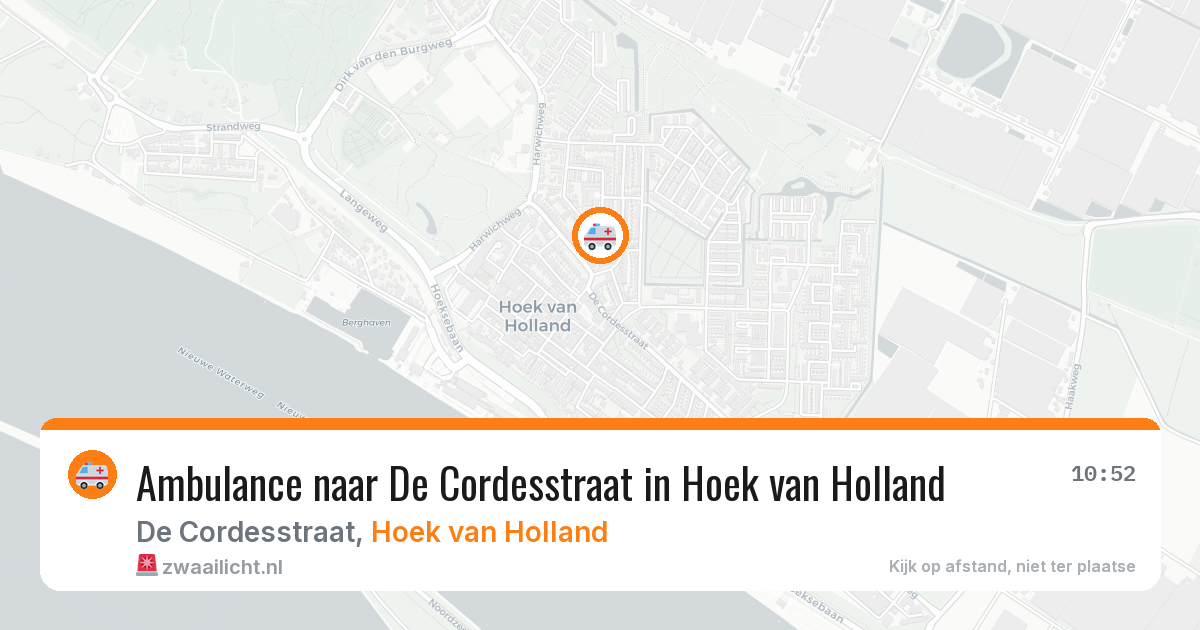 Ambulance naar De Cordesstraat in Hoek van Holland — 12 jun 2026