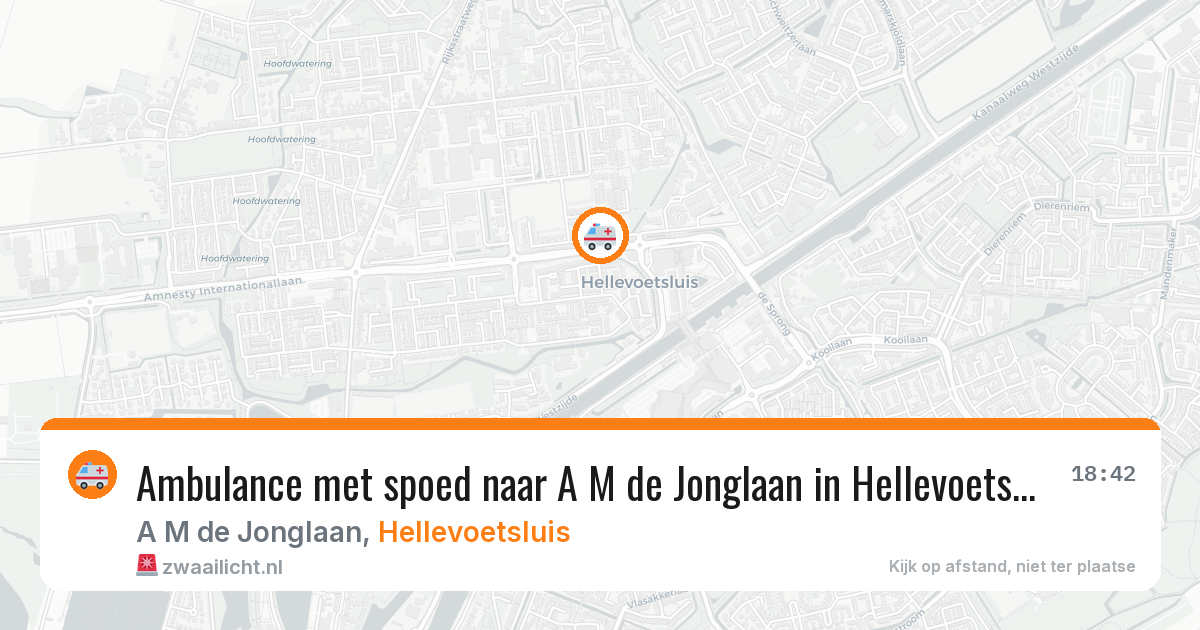 Ambulance met spoed naar A M de Jonglaan in Hellevoetsluis — 4 apr 2026