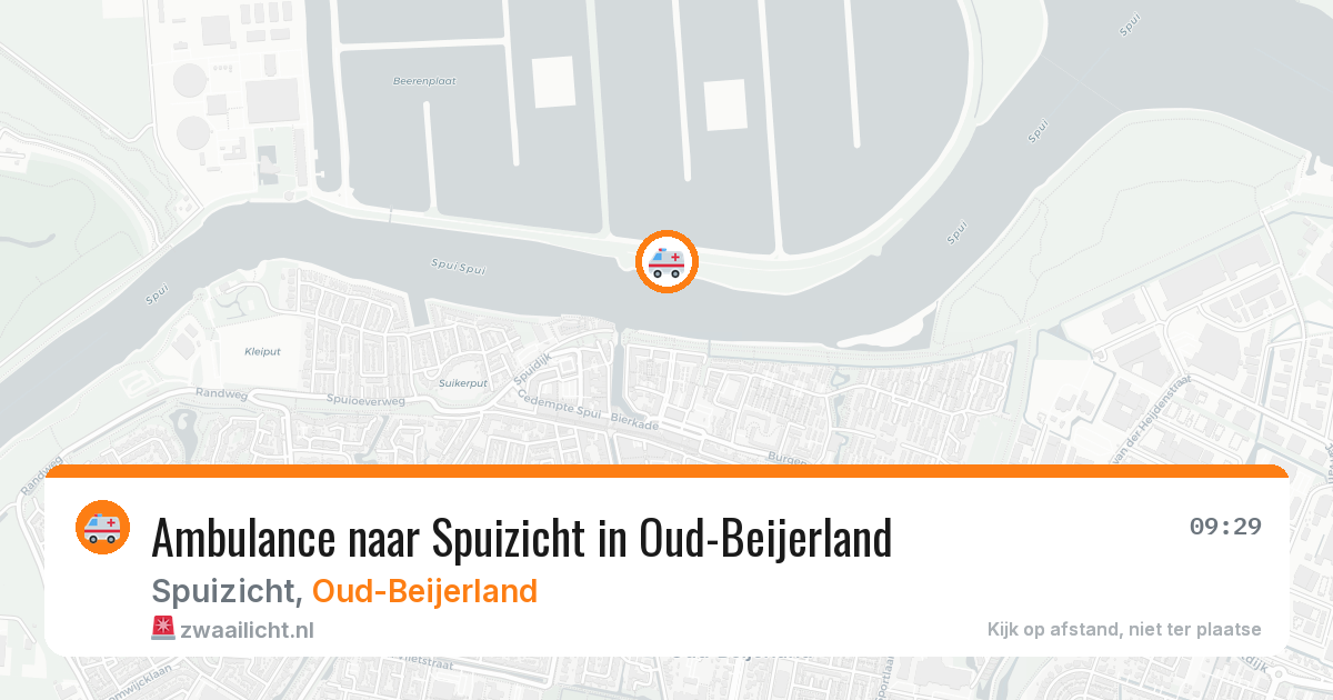Ambulance naar Spuizicht in Oud-Beijerland — 9 apr 2026