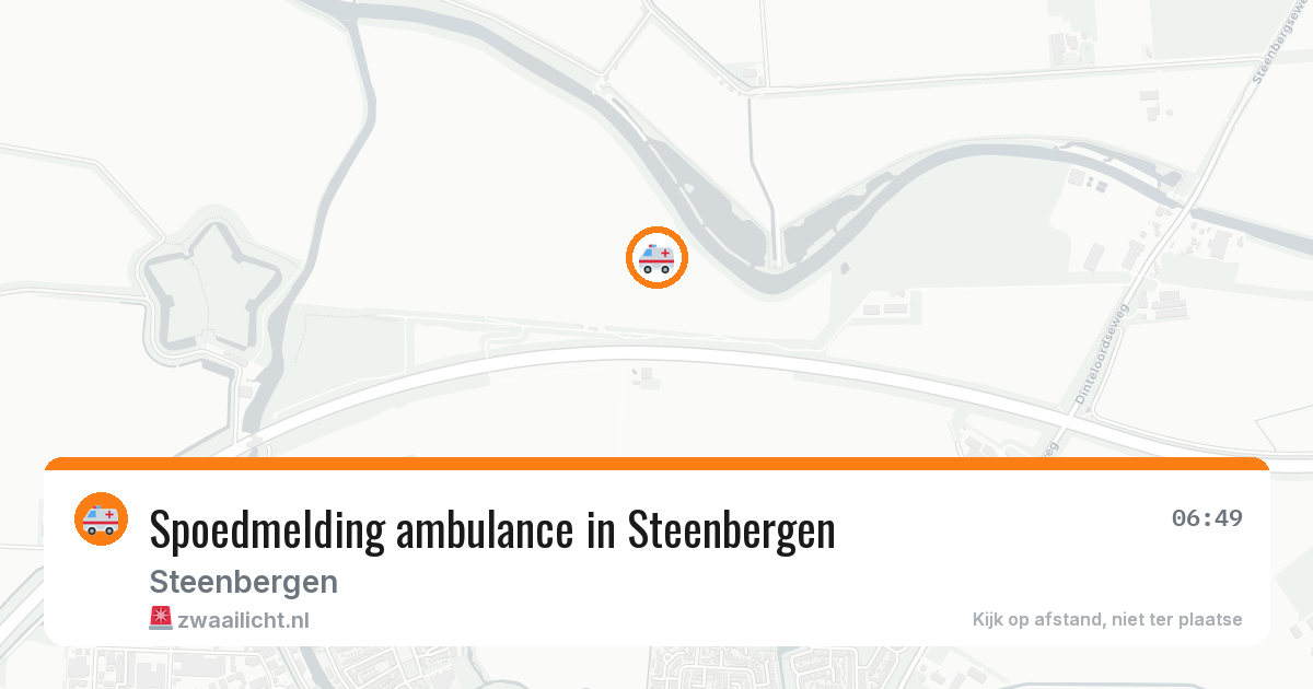 Spoedmelding ambulance in Steenbergen — 11 aug 2026