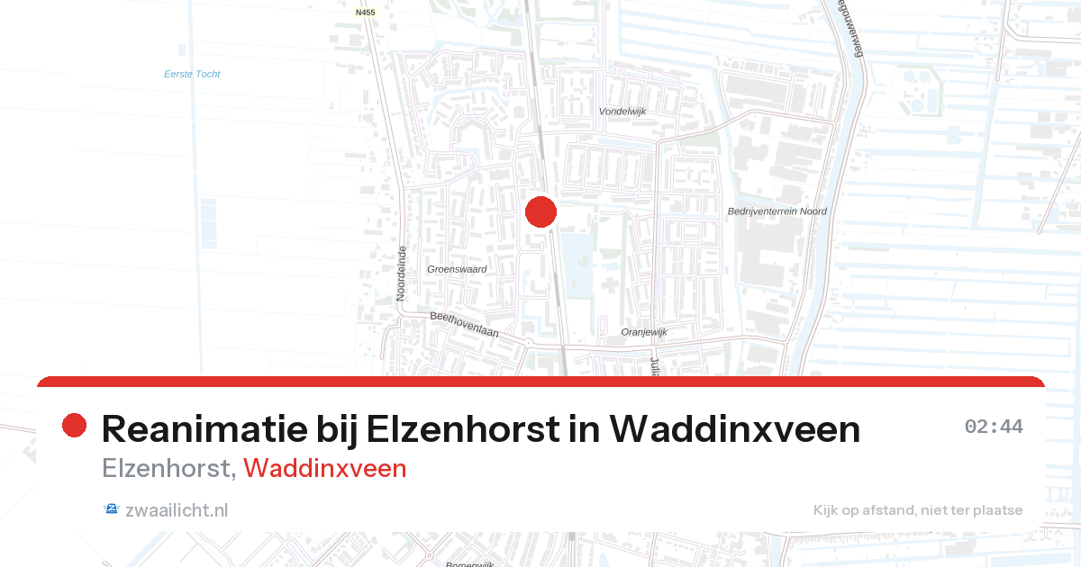 Reanimatie bij Elzenhorst in Waddinxveen — 26 feb 2026