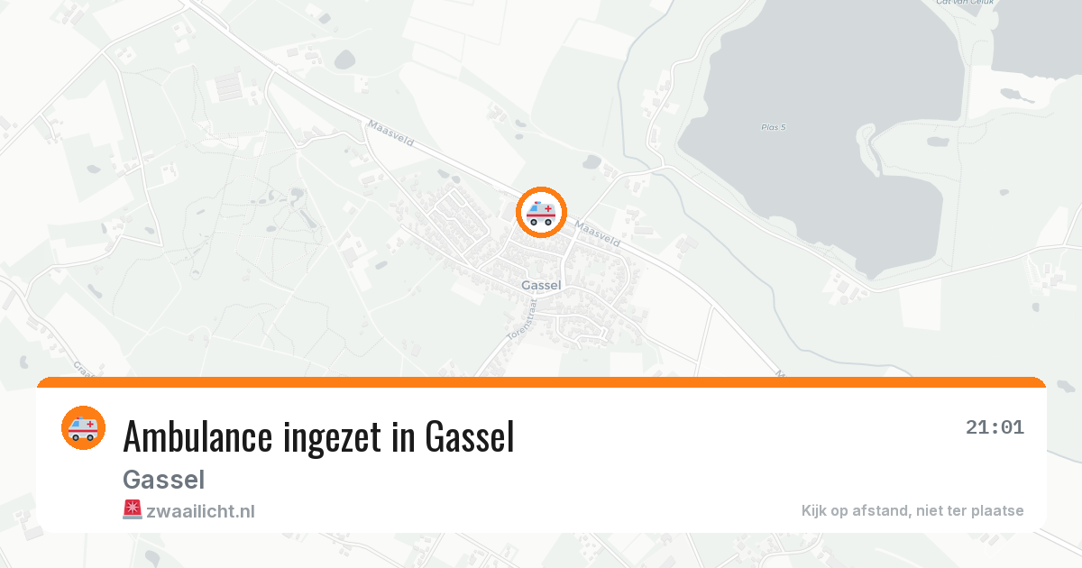 Ambulance ingezet in Gassel — 27 jul 2026