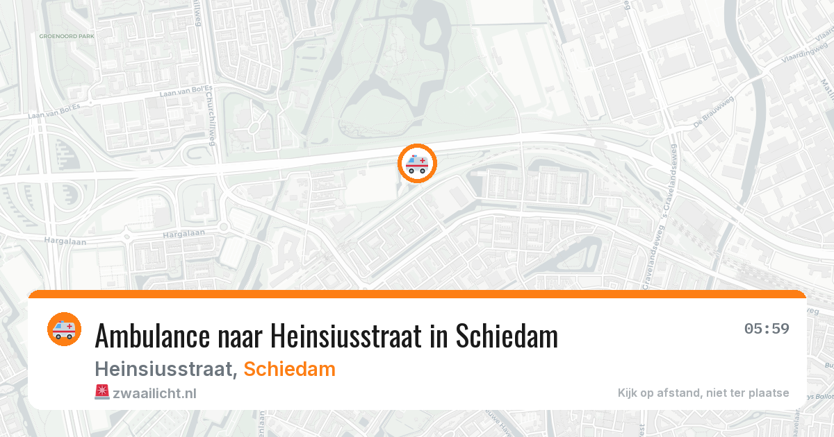 Ambulance naar Heinsiusstraat in Schiedam — 20 mei 2026