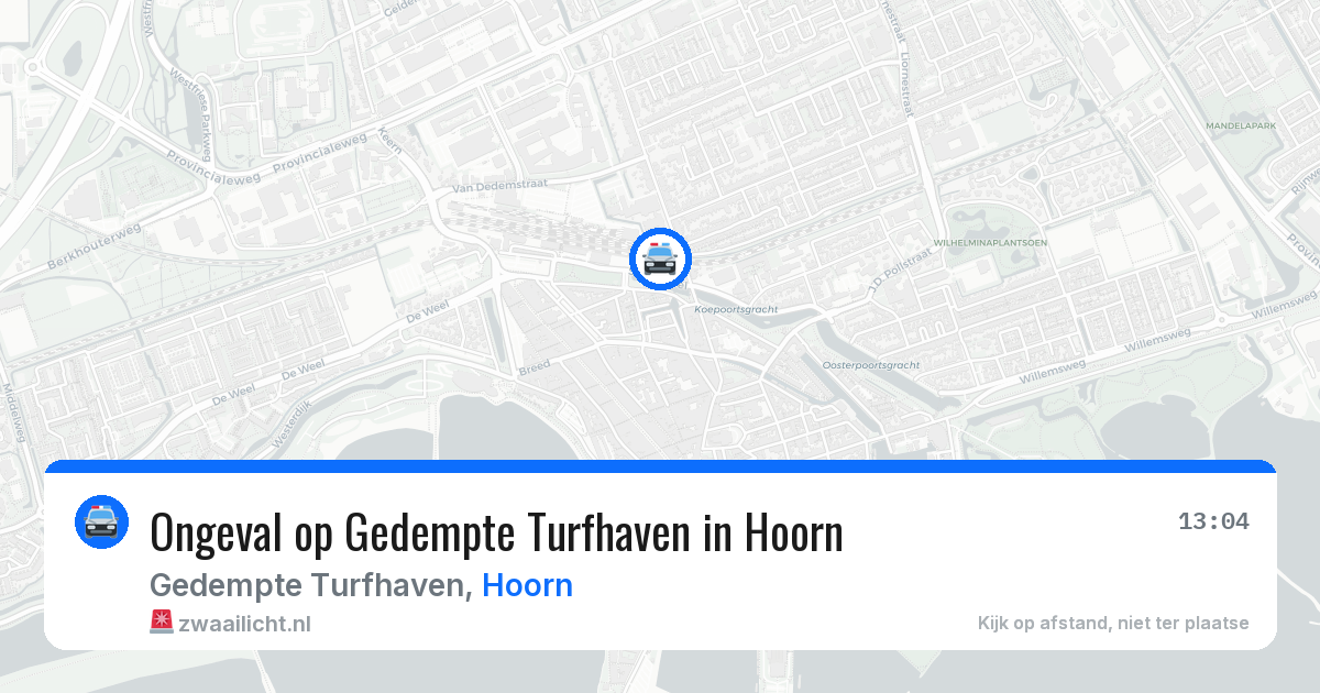 Ongeval op Gedempte Turfhaven in Hoorn — 22 jul 2026