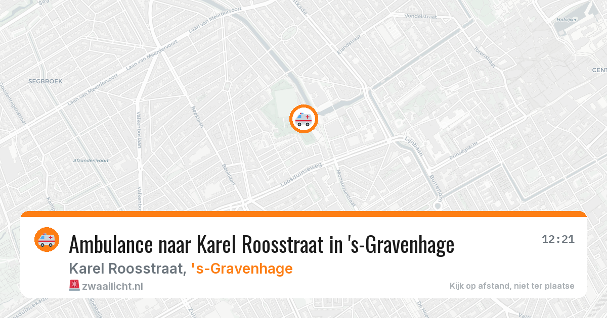 Ambulance naar Karel Roosstraat in 's-Gravenhage — 22 feb 2026