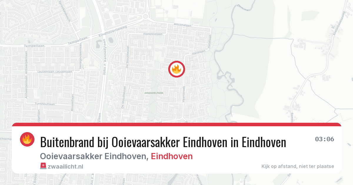 Buitenbrand bij Ooievaarsakker Eindhoven in Eindhoven — 24 mrt 2026