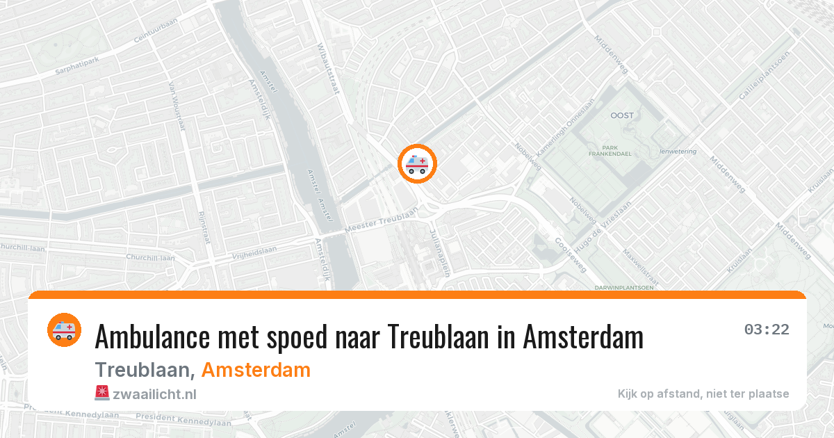Ambulance met spoed naar Treublaan in Amsterdam — 18 jun 2026