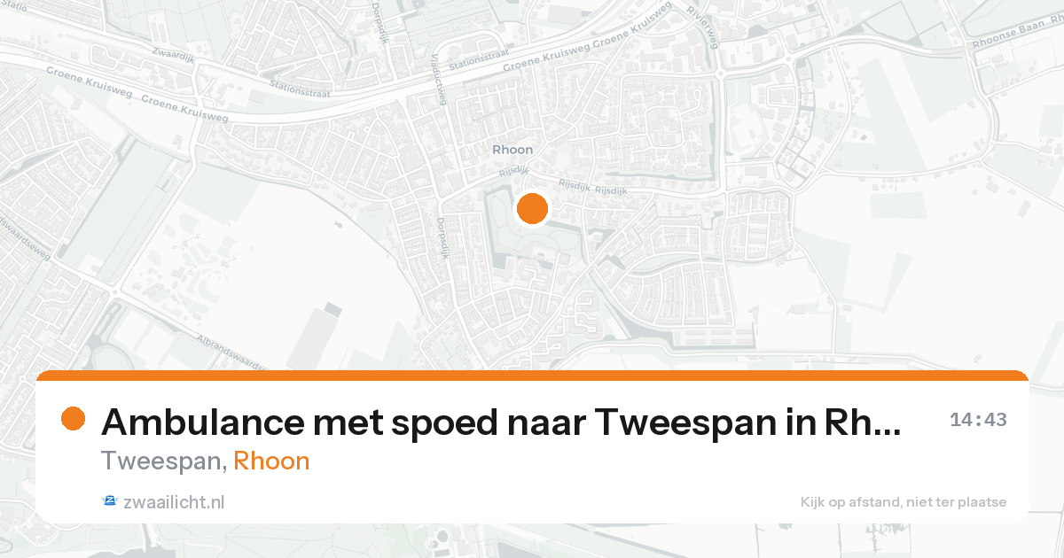 Ambulance met spoed naar Tweespan in Rhoon — 19 aug 2026