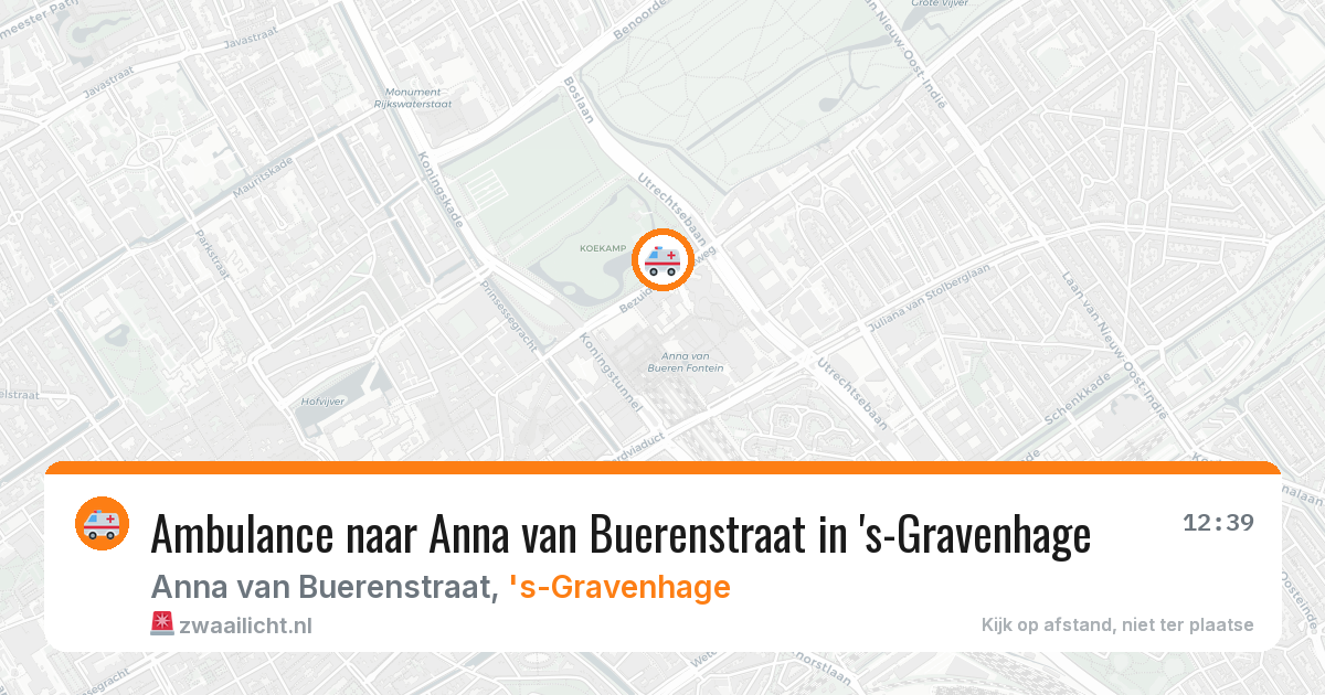 Ambulance naar Anna van Buerenstraat in 's-Gravenhage — 3 aug 2026