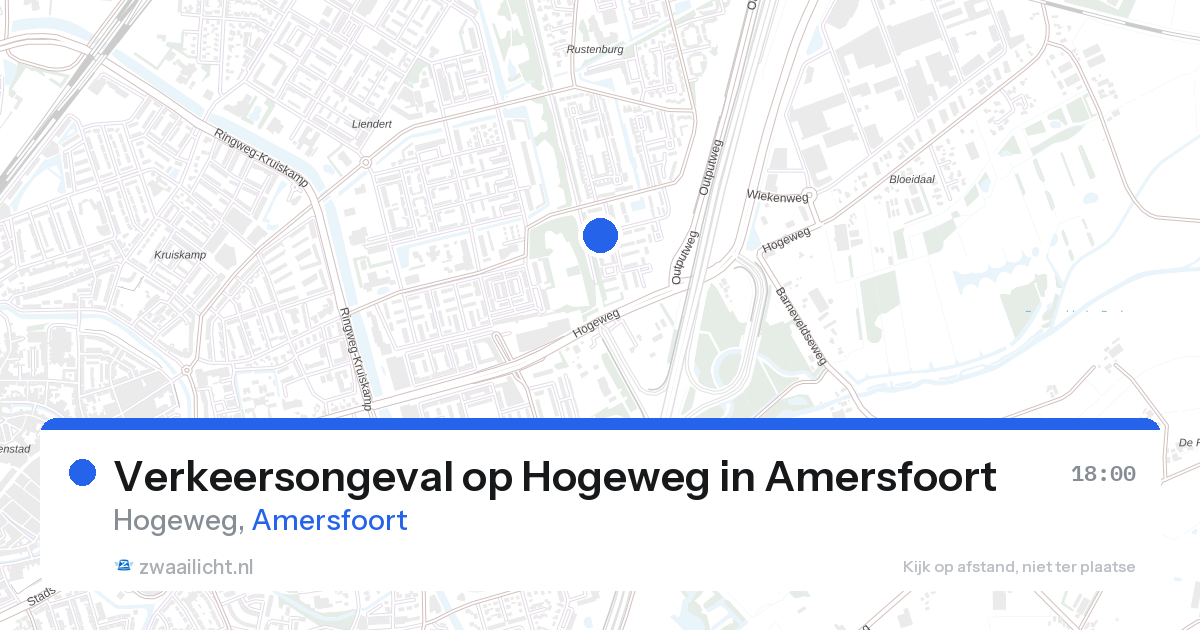 Verkeersongeval op Hogeweg in Amersfoort — 27 aug 2026