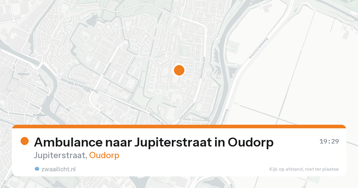 Ambulance naar Jupiterstraat in Oudorp — 22 aug 2026