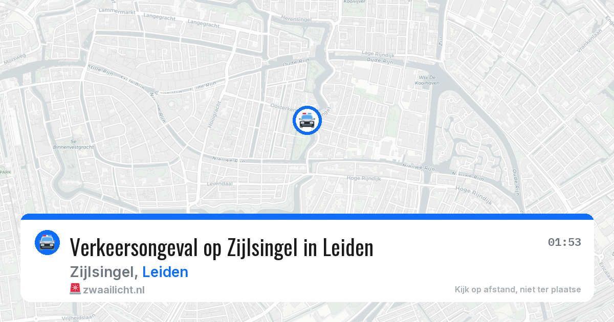 Verkeersongeval op Zijlsingel in Leiden — 23 jan 2026