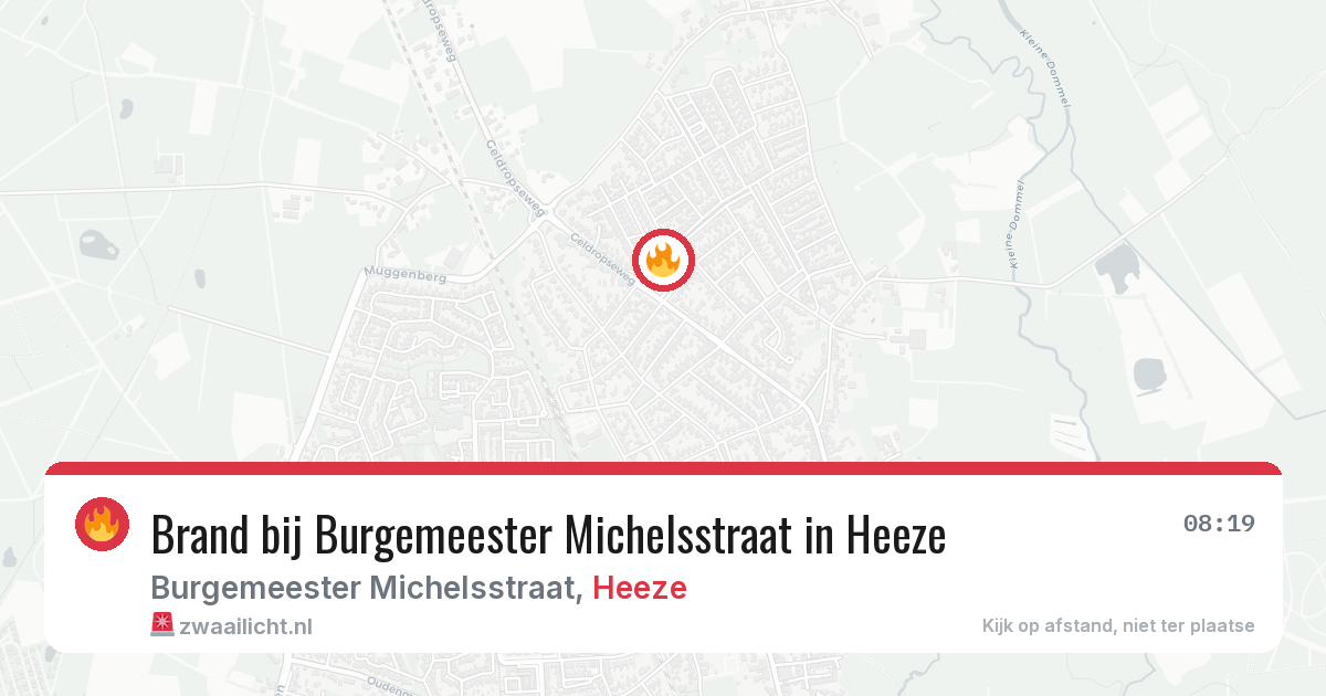 Brand bij Burgemeester Michelsstraat in Heeze — 28 jun 2026