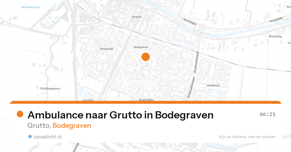Ambulance naar Grutto in Bodegraven — 20 feb 2026