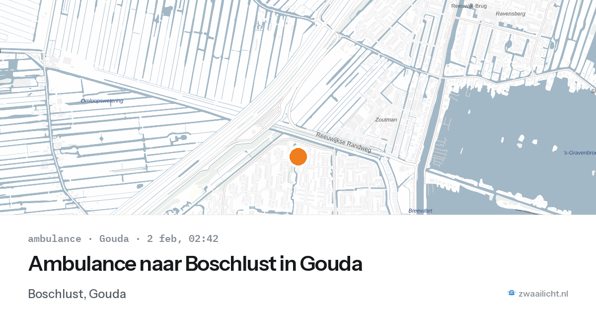 Ambulance naar Boschlust in Gouda — 2 feb 2026