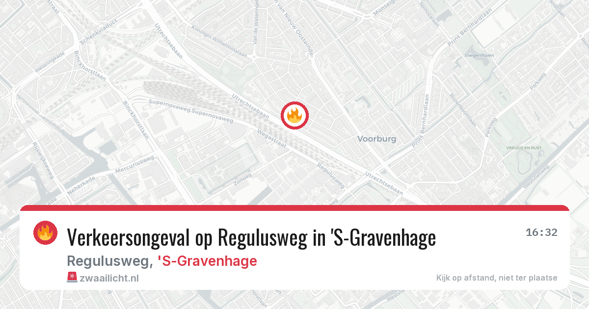 Verkeersongeval op Regulusweg in 'S-Gravenhage — 2 jul 2026