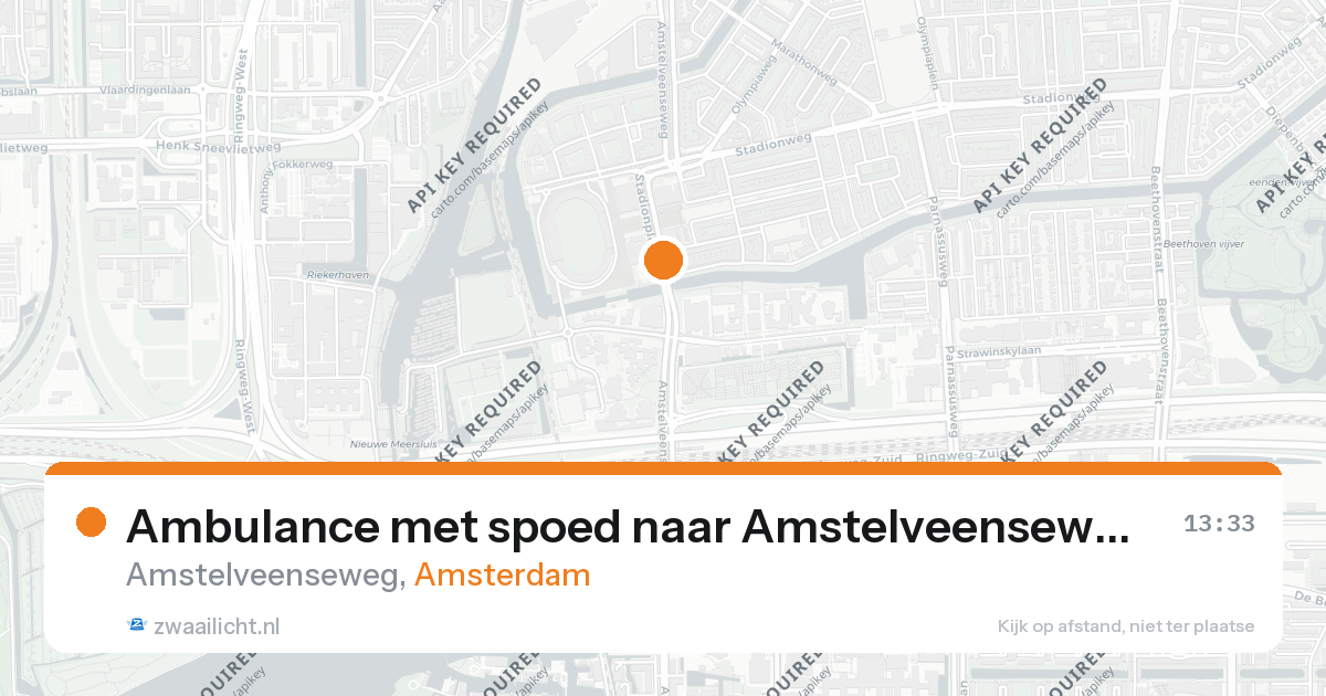 Ambulance met spoed naar Amstelveenseweg in Amsterdam — 26 aug 2026