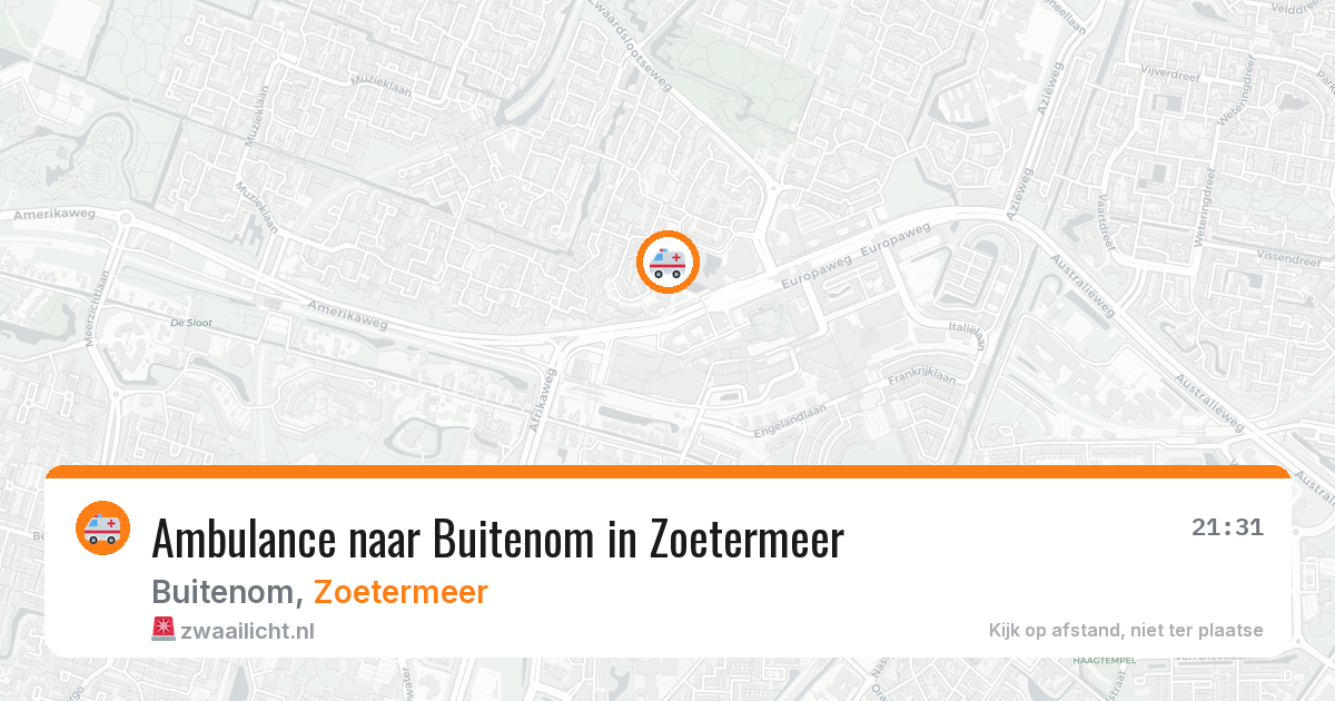 Ambulance naar Buitenom in Zoetermeer — 12 mei 2026