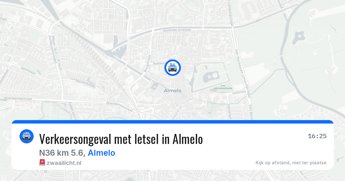 Verkeersongeval met letsel in Almelo — 26 mrt 2026