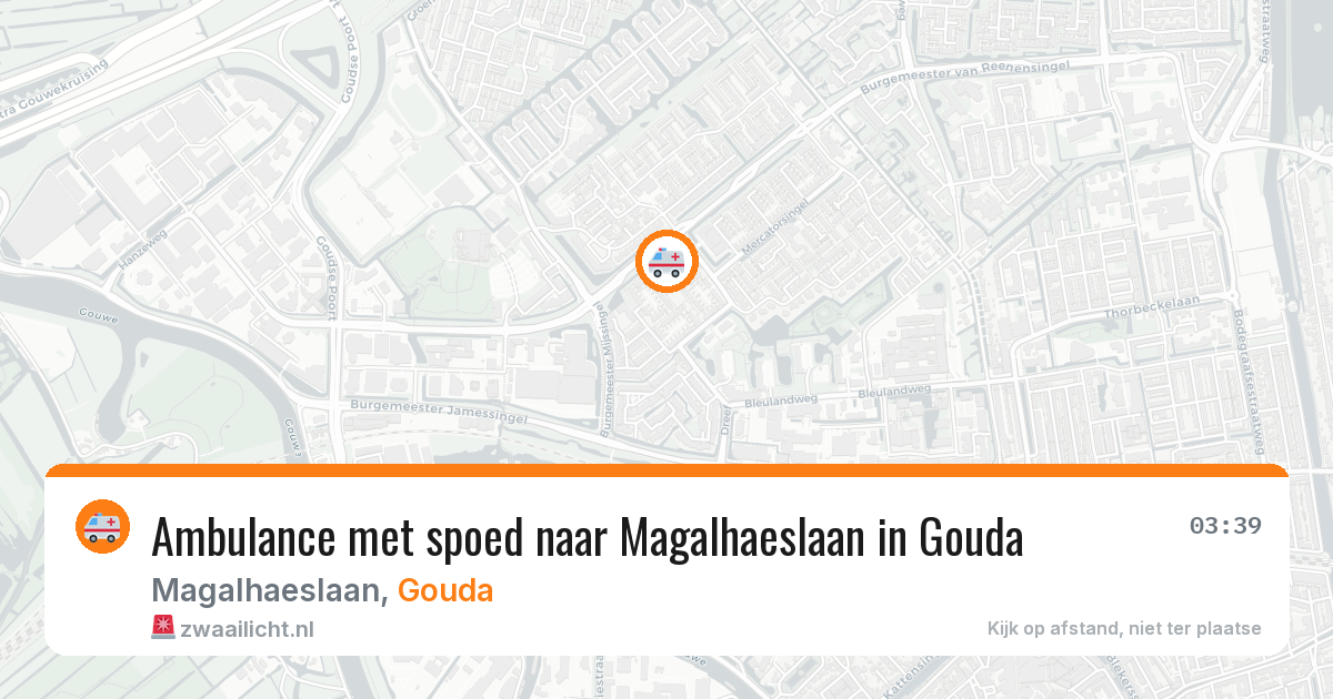 Ambulance met spoed naar Magalhaeslaan in Gouda — 30 jul 2026