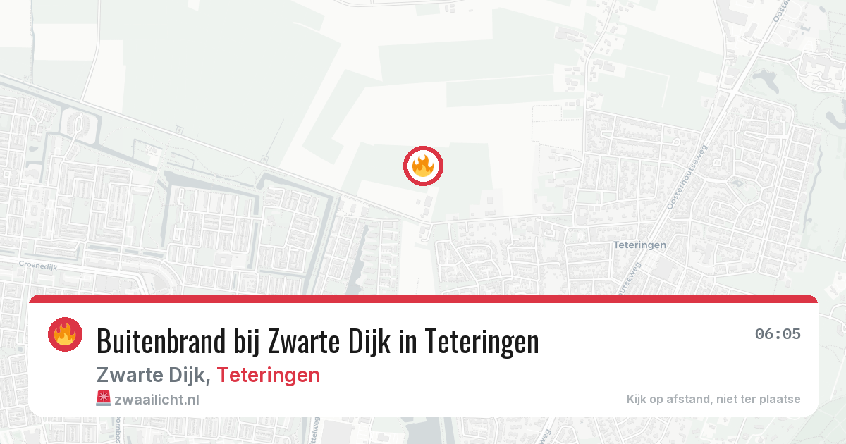 Buitenbrand bij Zwarte Dijk in Teteringen — 24 mrt 2026