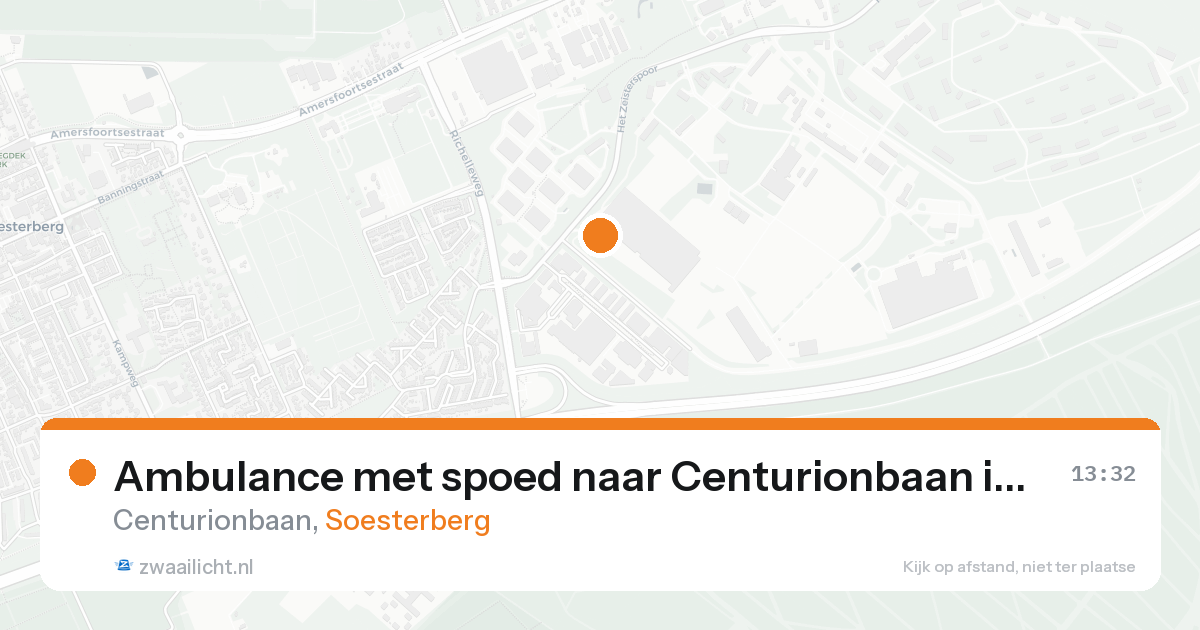 Ambulance met spoed naar Centurionbaan in Soesterberg — 20 aug 2026