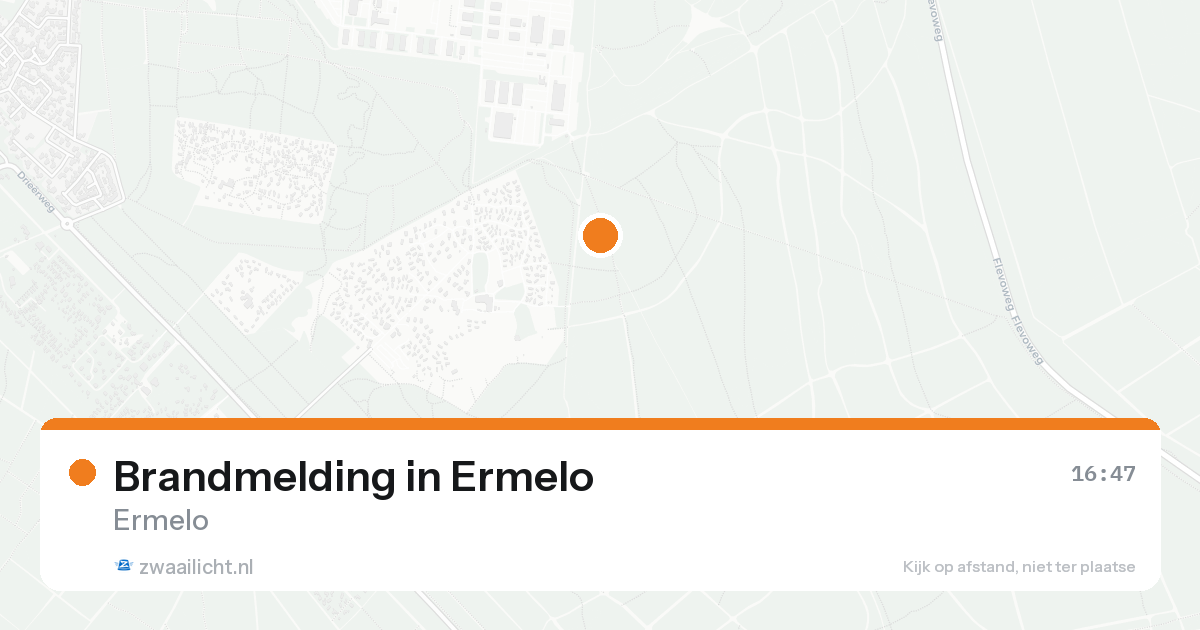 Brandmelding in Ermelo — 22 aug 2026