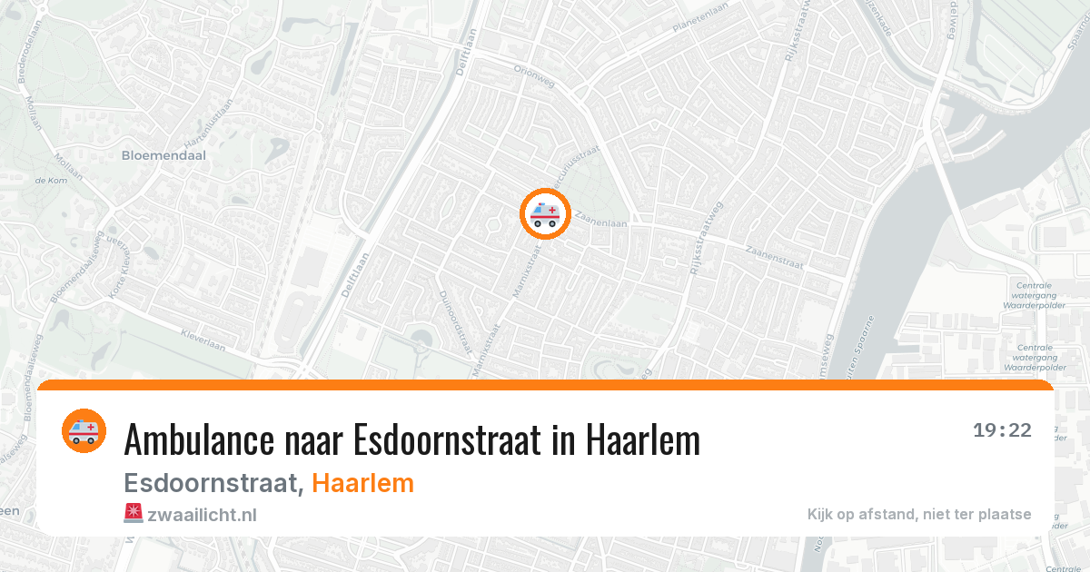 Ambulance naar Esdoornstraat in Haarlem — 6 aug 2026