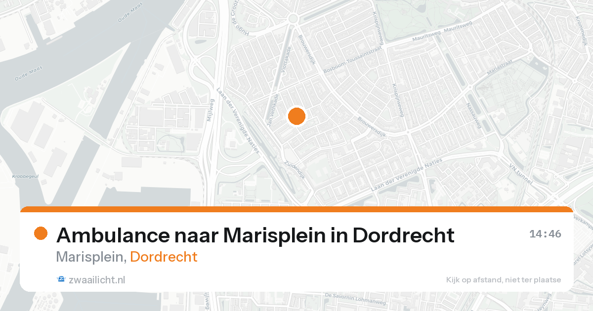 Ambulance naar Marisplein in Dordrecht — 18 aug 2026