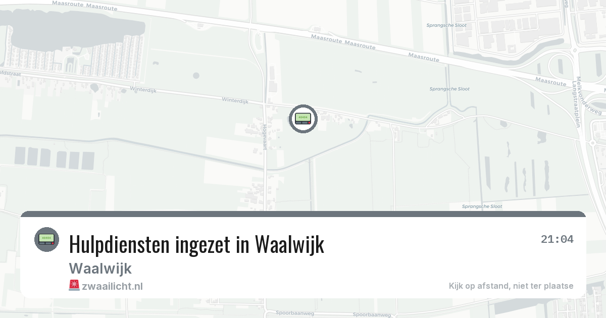 Hulpdiensten ingezet in Waalwijk — 10 jun 2026 | 🚨 Zwaailicht.nl