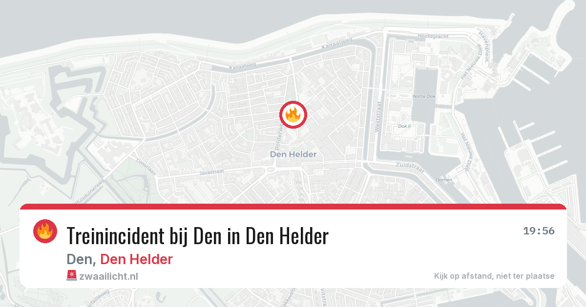 Treinincident bij Den in Den Helder — 20 mrt 2026