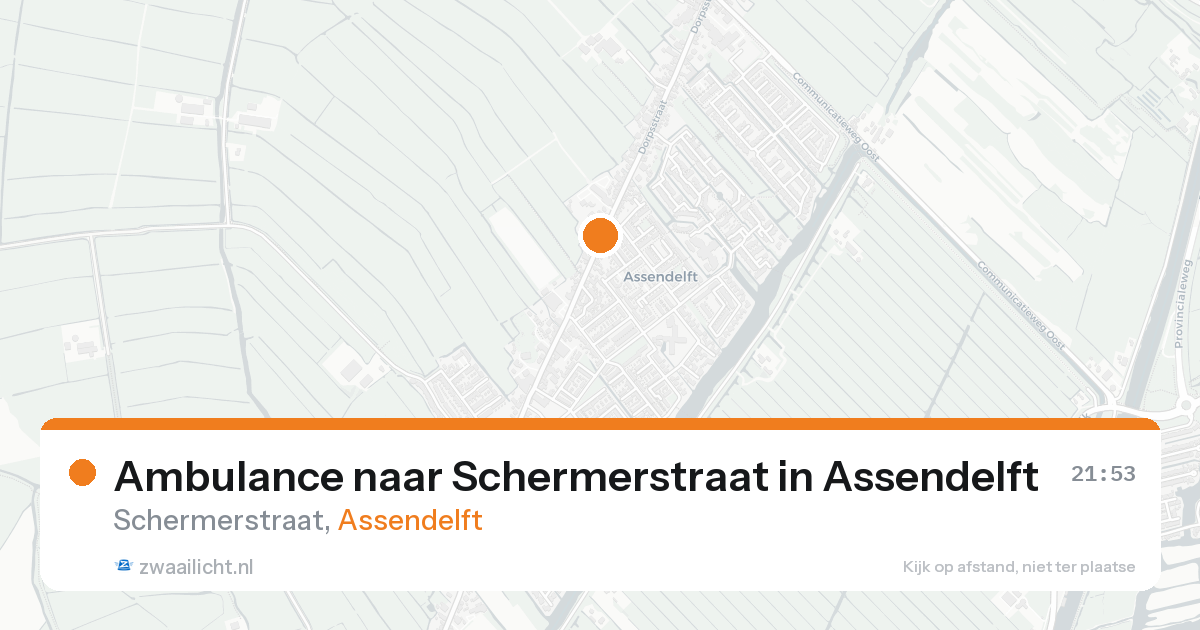 Ambulance naar Schermerstraat in Assendelft — 15 aug 2026