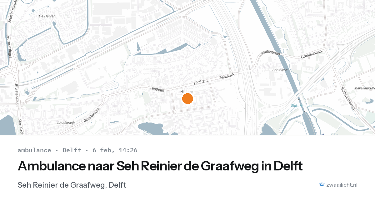 Ambulance naar Seh Reinier de Graafweg in Delft — 6 feb 2026