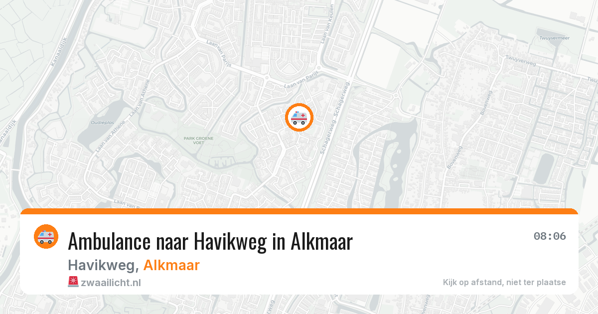 Ambulance naar Havikweg in Alkmaar — 9 aug 2026