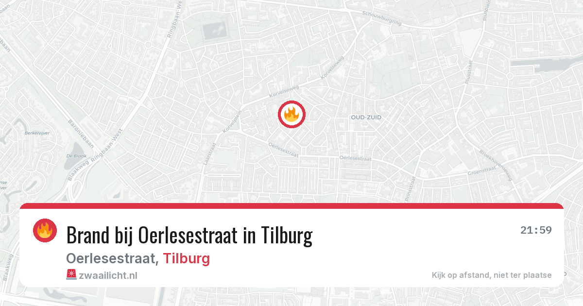 Brand bij Oerlesestraat in Tilburg — 26 jun 2026