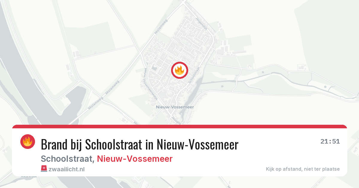 Brand bij Schoolstraat in Nieuw-Vossemeer — 2 aug 2026