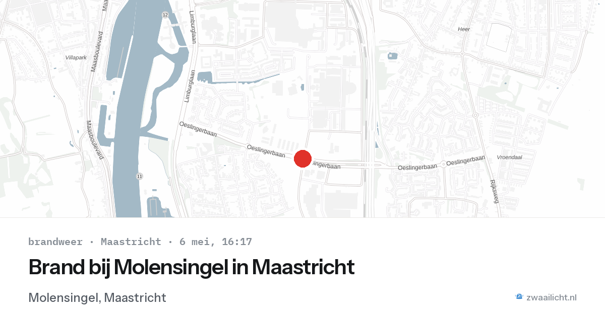 Brand bij Molensingel in Maastricht — 6 mei 2026